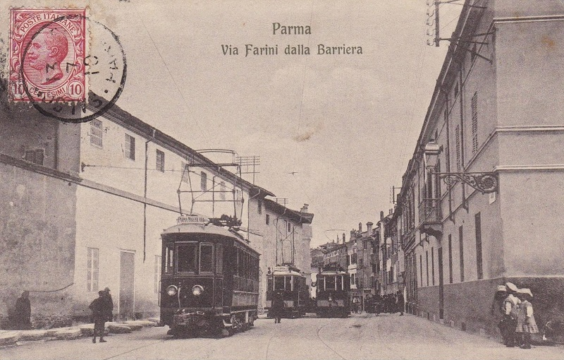 Tram Parma in via Farini dalla Barriera